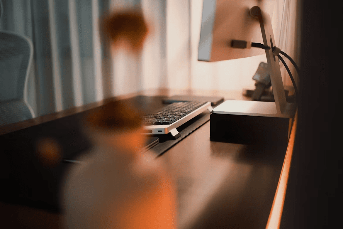 Taha's workspace desk setup